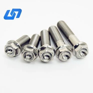 Titanium Flanged Bolts Gr5 Hex Lub taub hau
